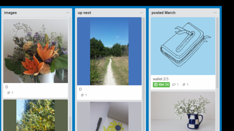 Instagram planning board