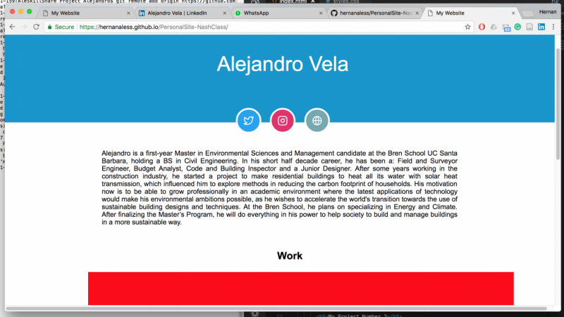 Alejandro Vela Project - Nash Class