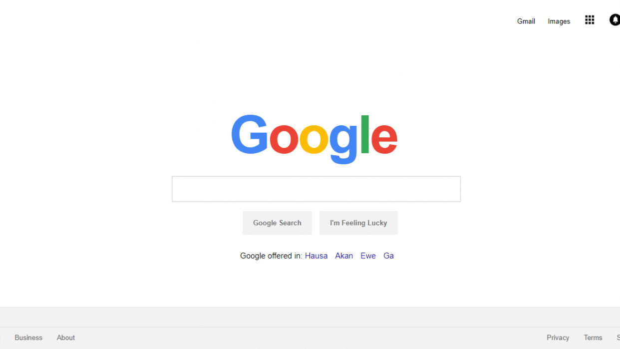 Google Search Landing Page - student project