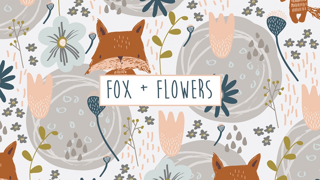 Fox + Flowers - student project