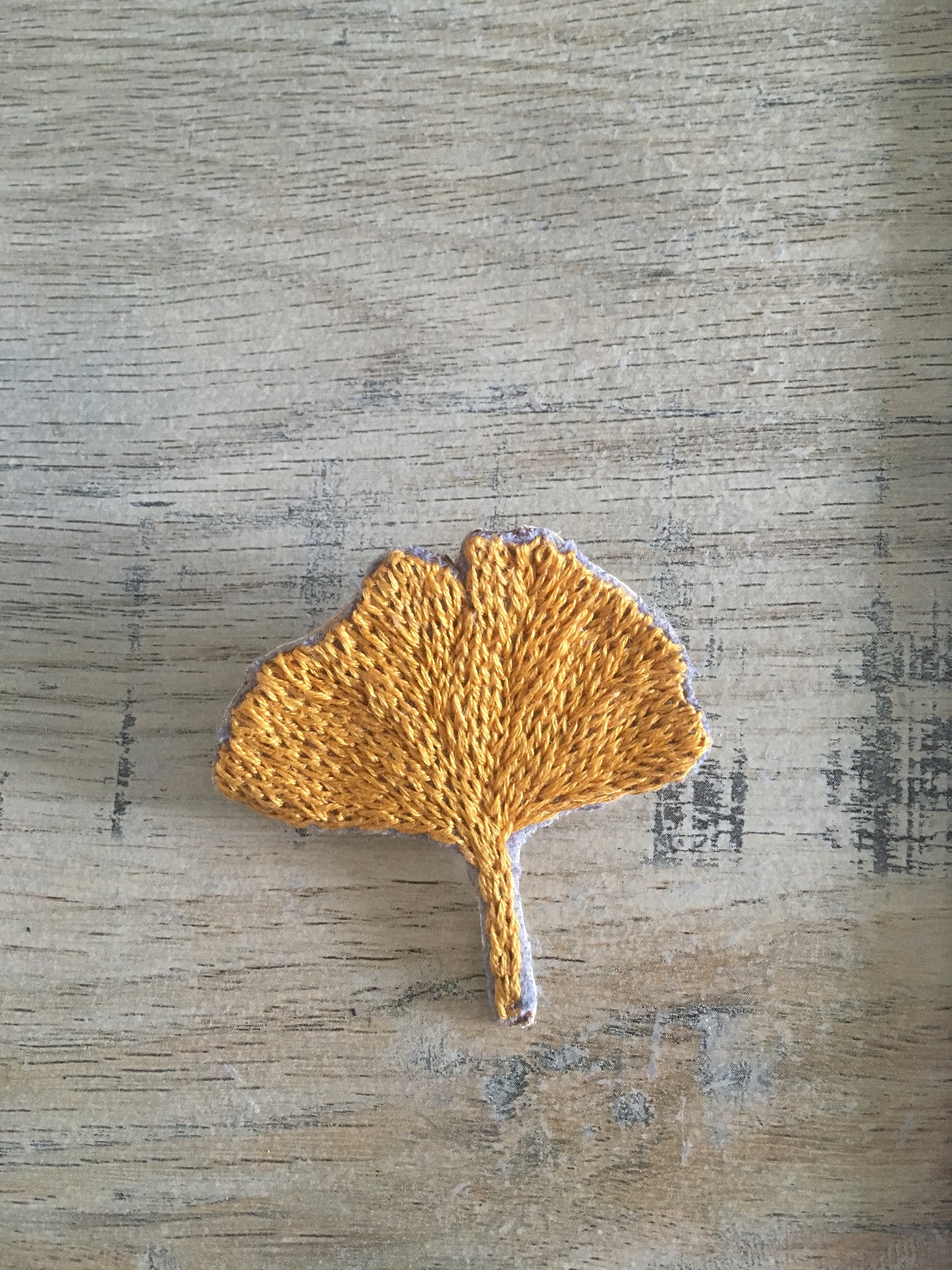 Ginkgo Brooch