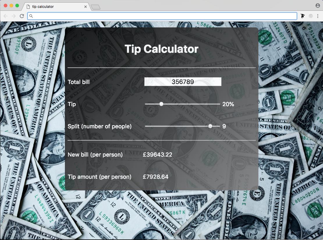 Tip Calculator - student project