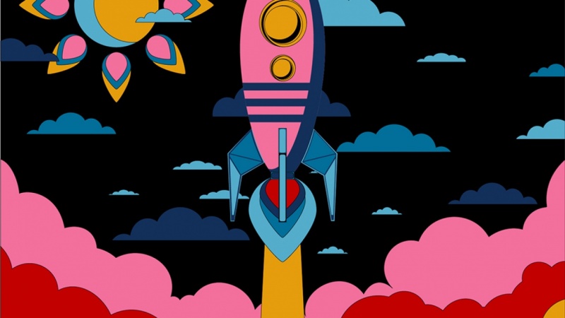 Rocket Coloring based on Warhol
