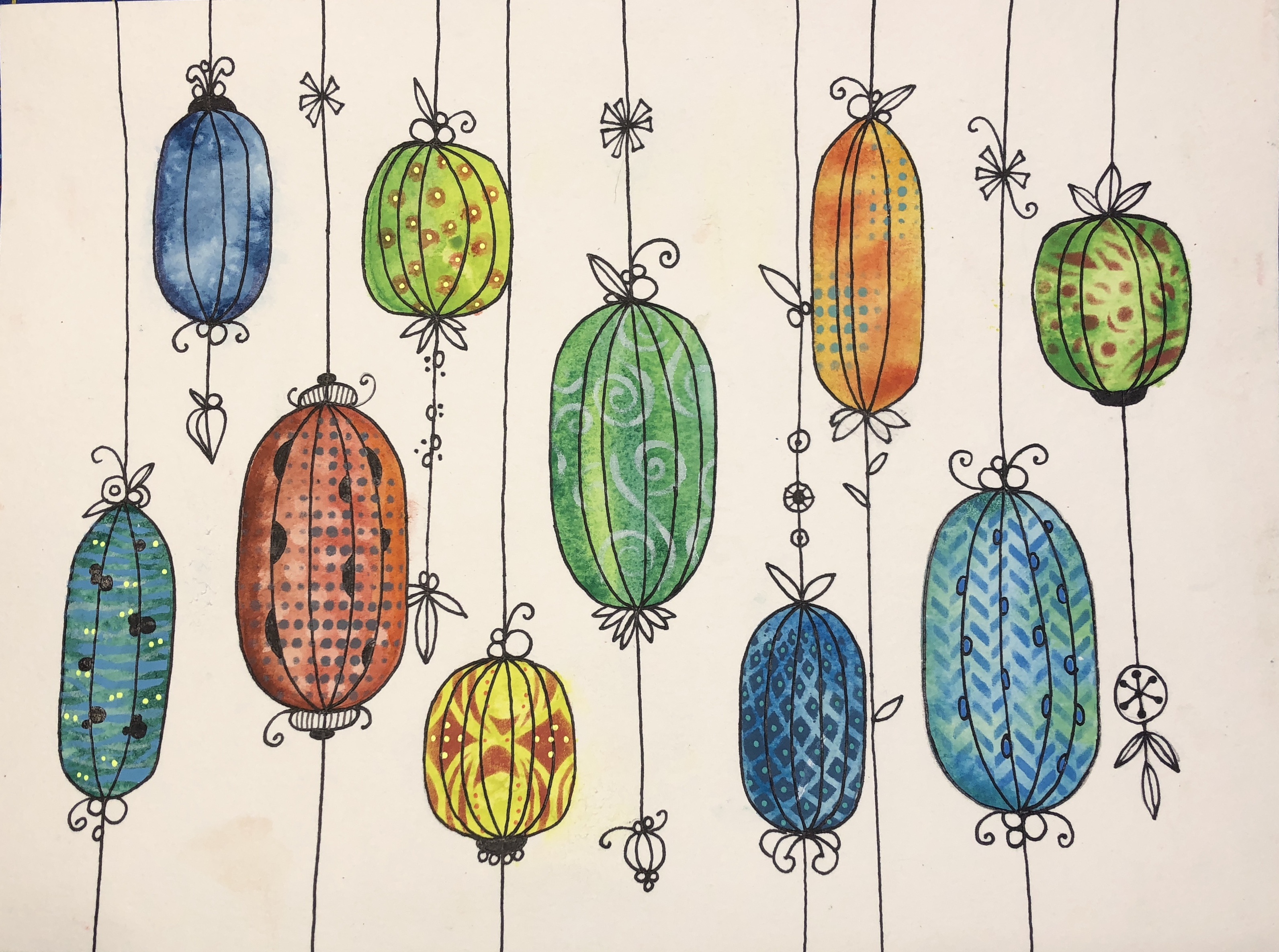 Botanical Lanterns - student project