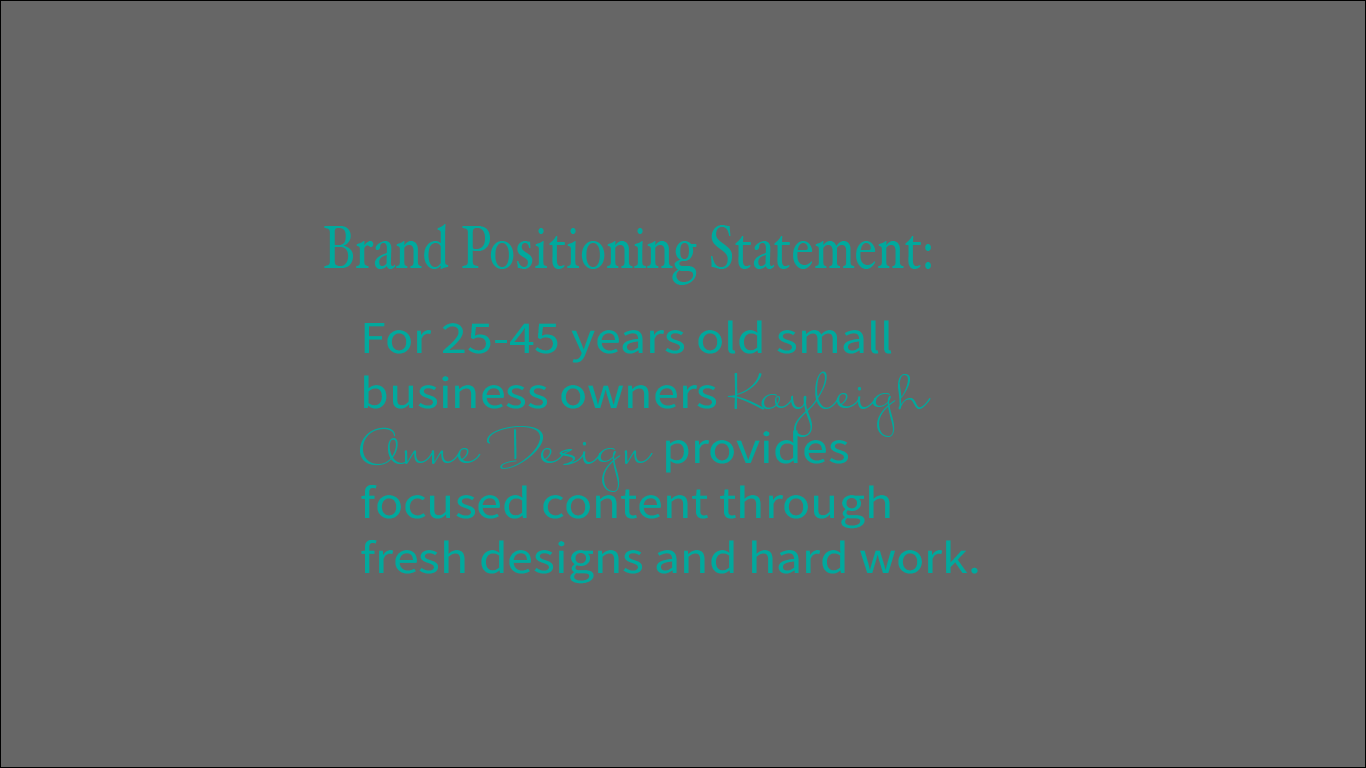 KayleighAnneDesign - student project