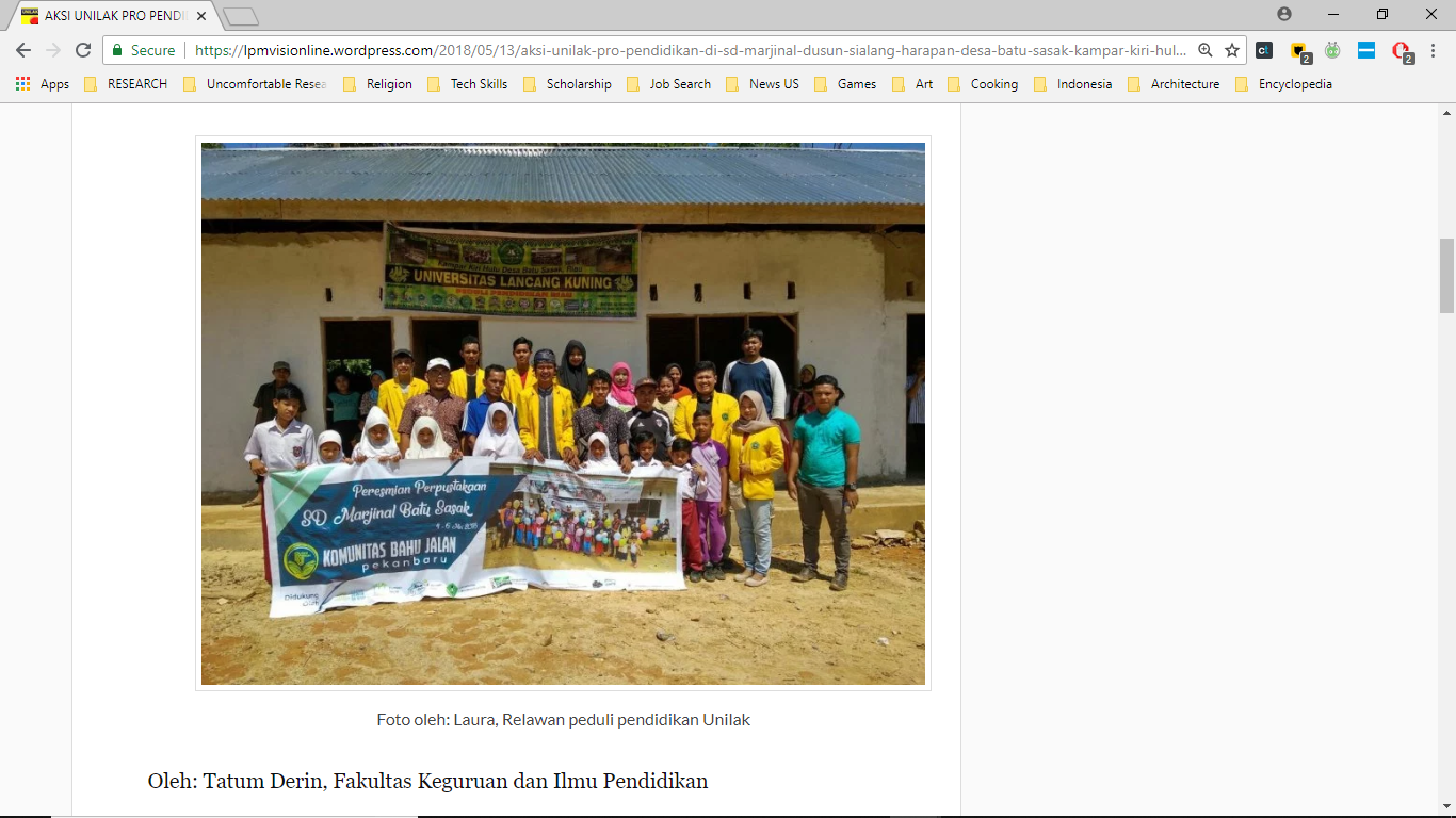 Interview Non-Profit Org & Sole Teacher of a Run-down School in Need - student project