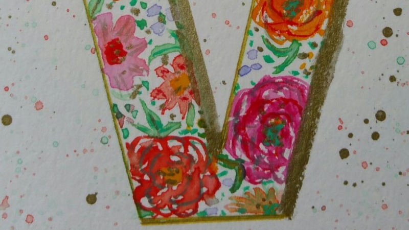 Floral Initial