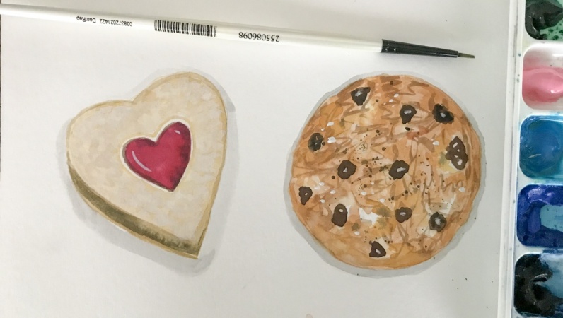 Linzer Cookie & Chocolate Chip Cookie