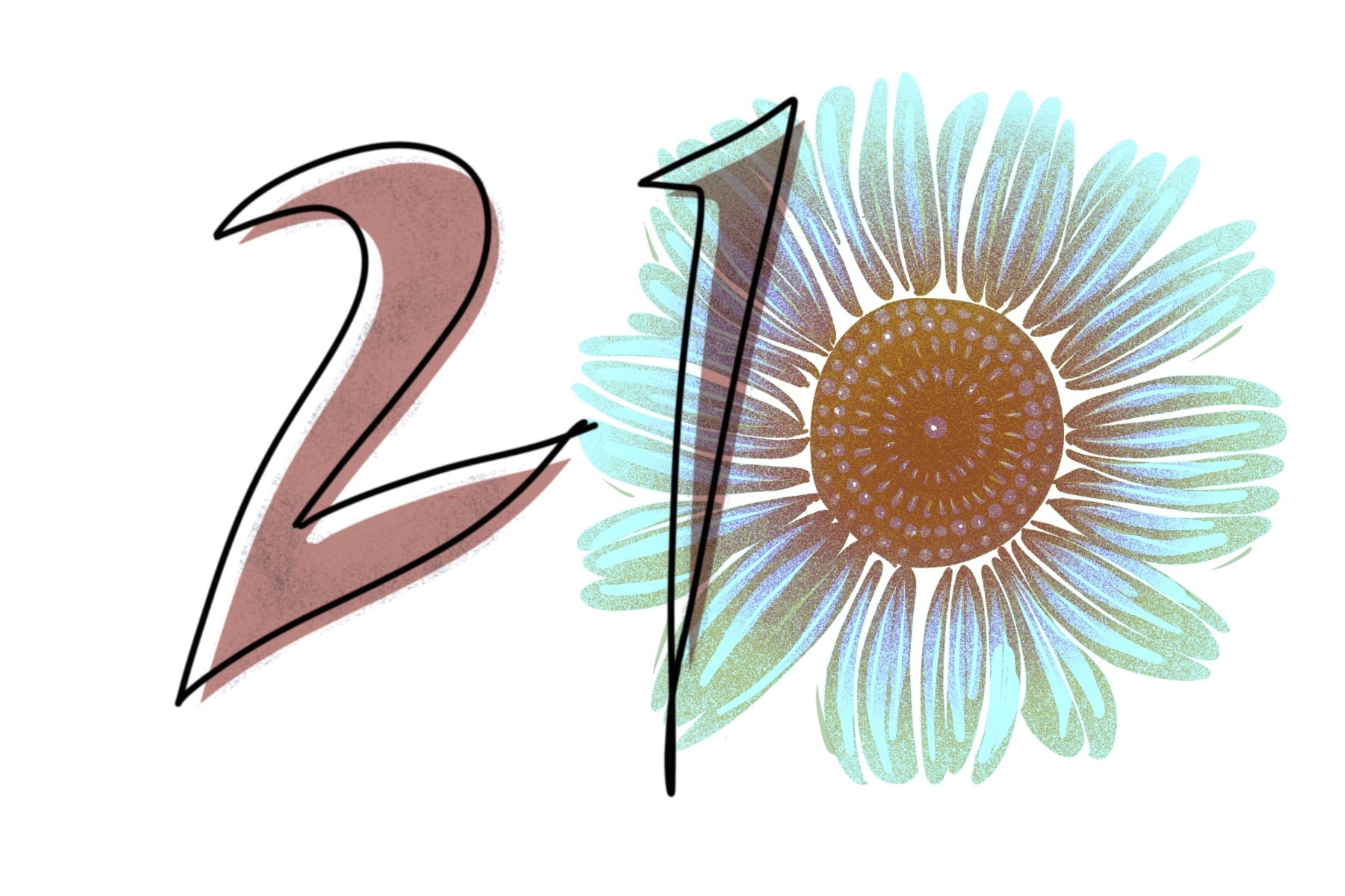 21st birthday card for my daughter - student project