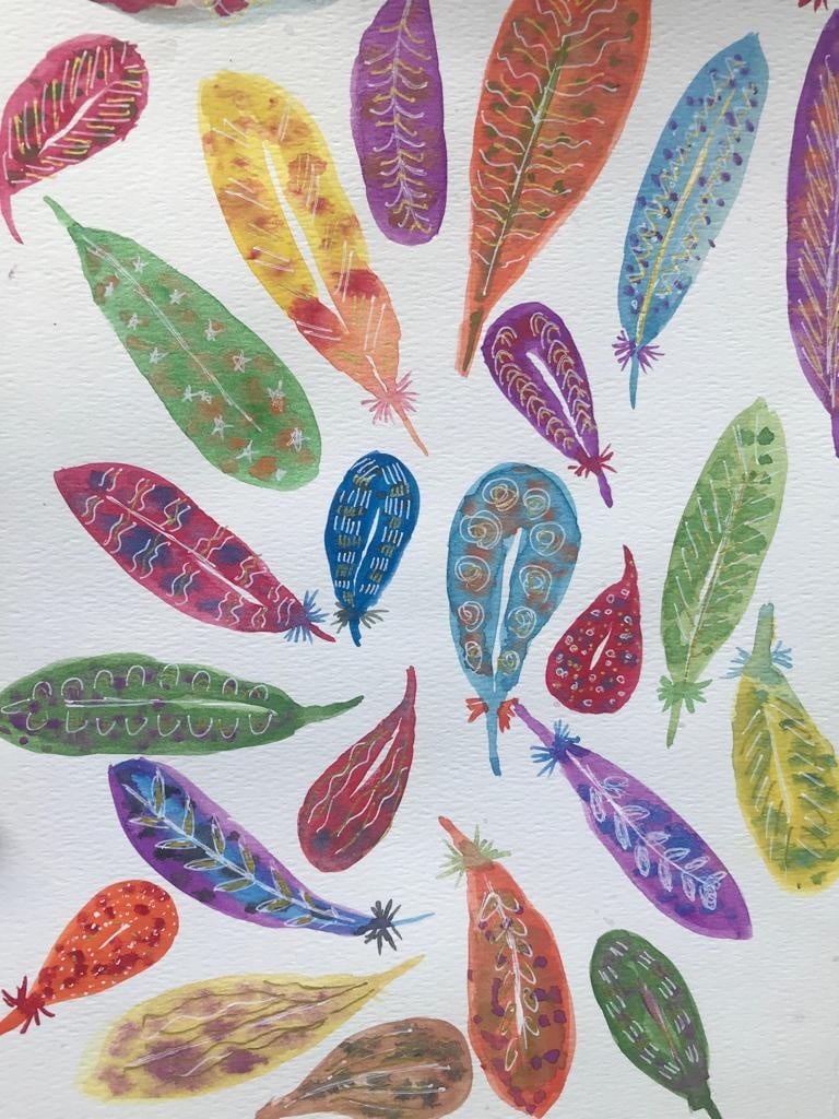 First attempt at loose feathers - student project