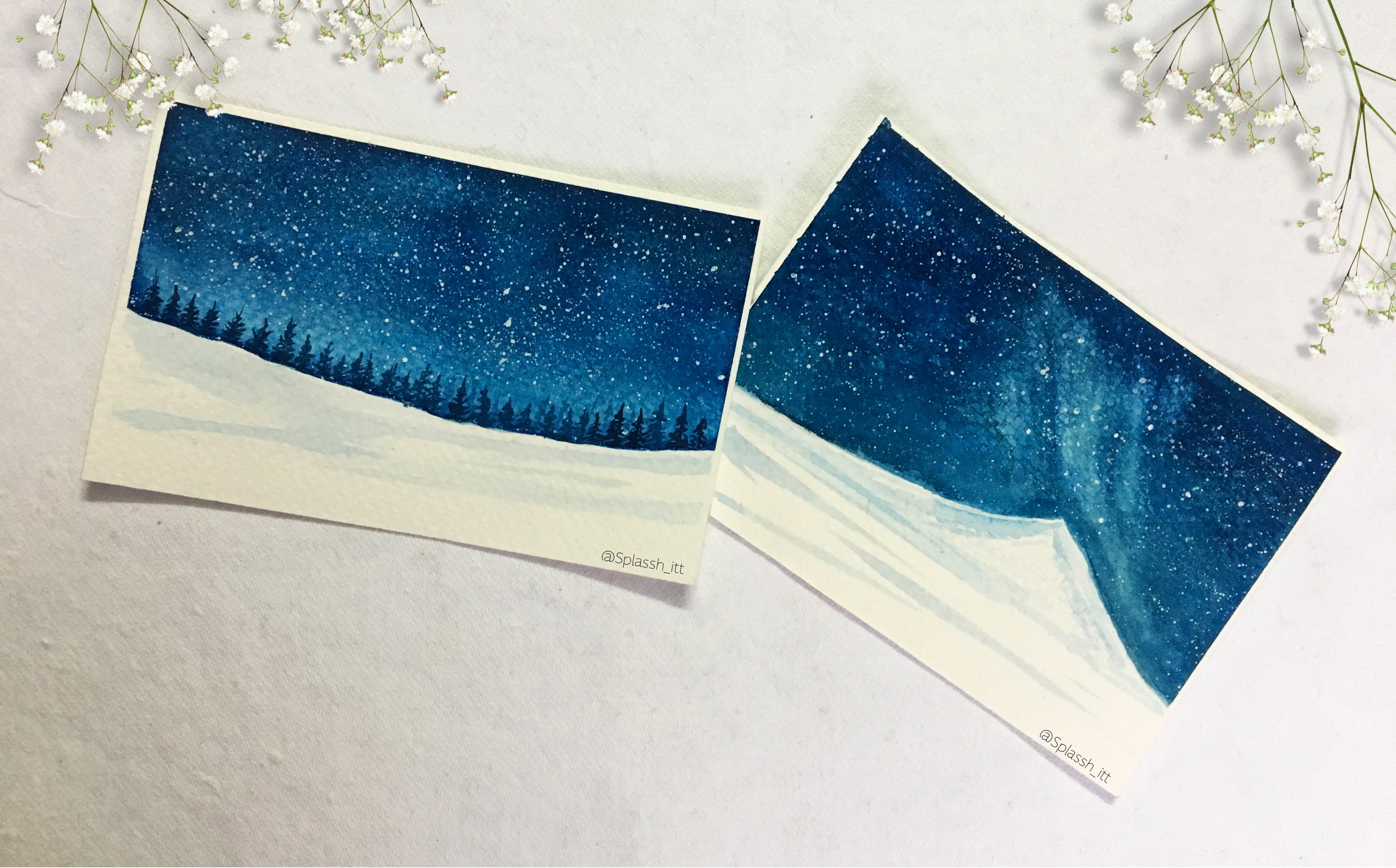 Snow Galaxy Landscape - student project
