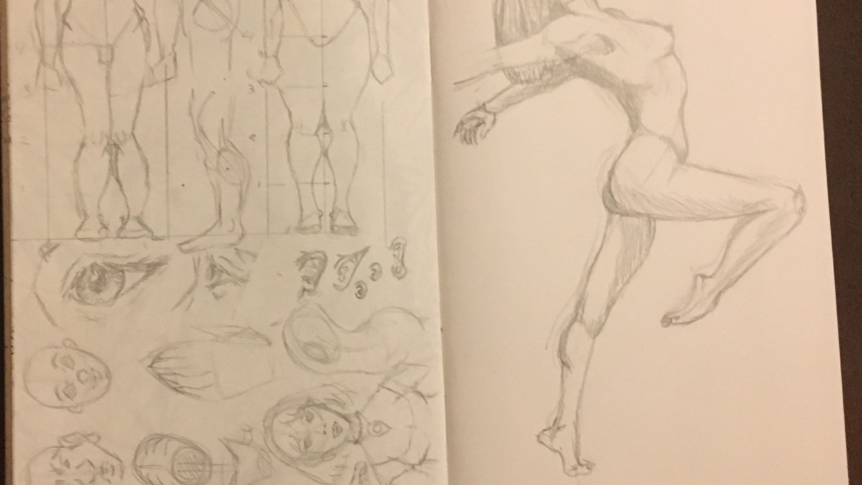 Figure practice sketches - student project