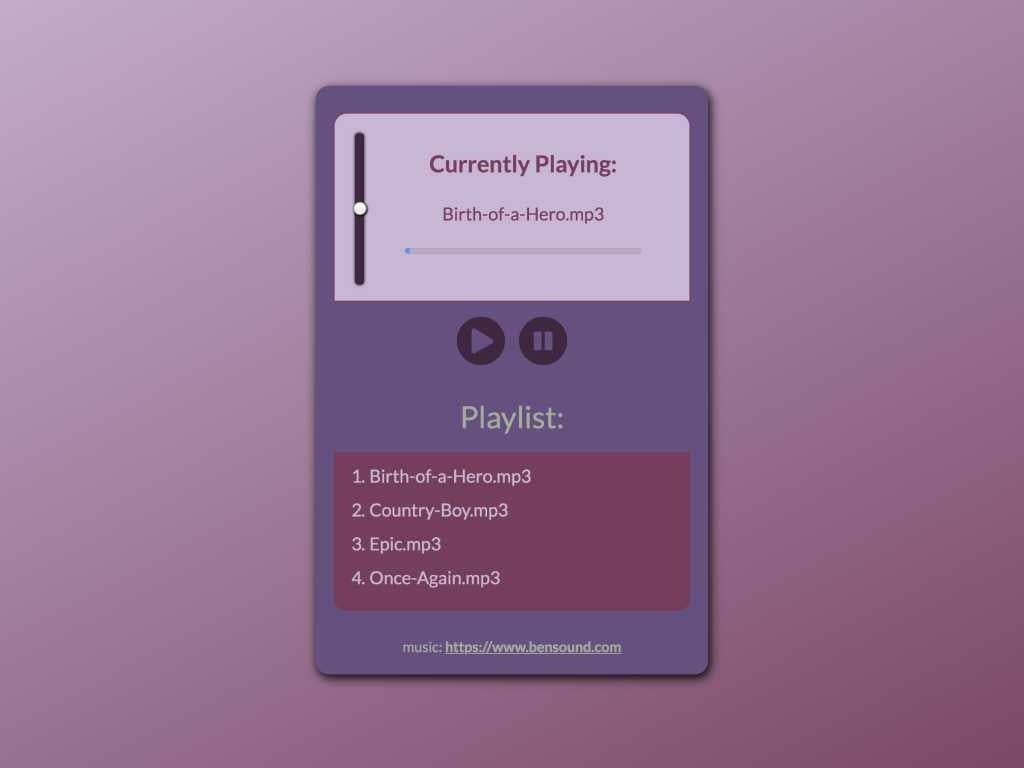 My music player - student project