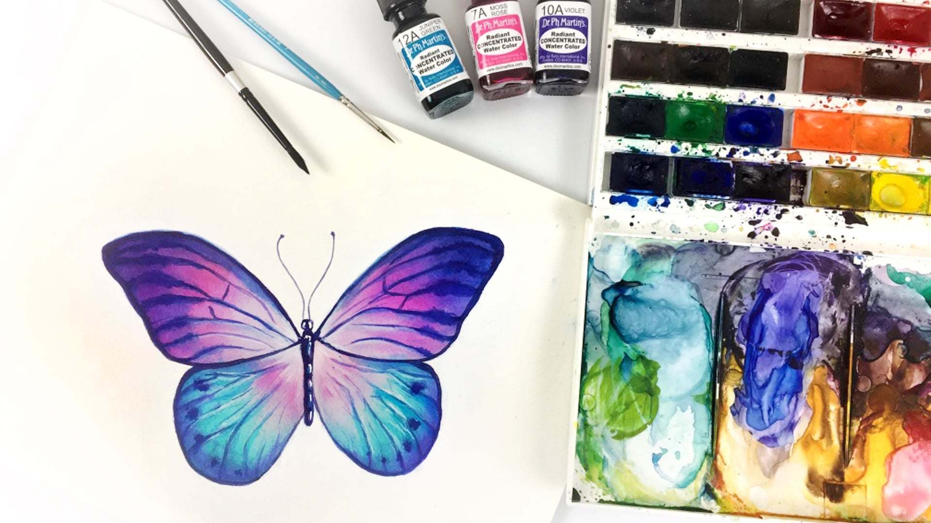 Final Butterfly with Glazing Technique - student project