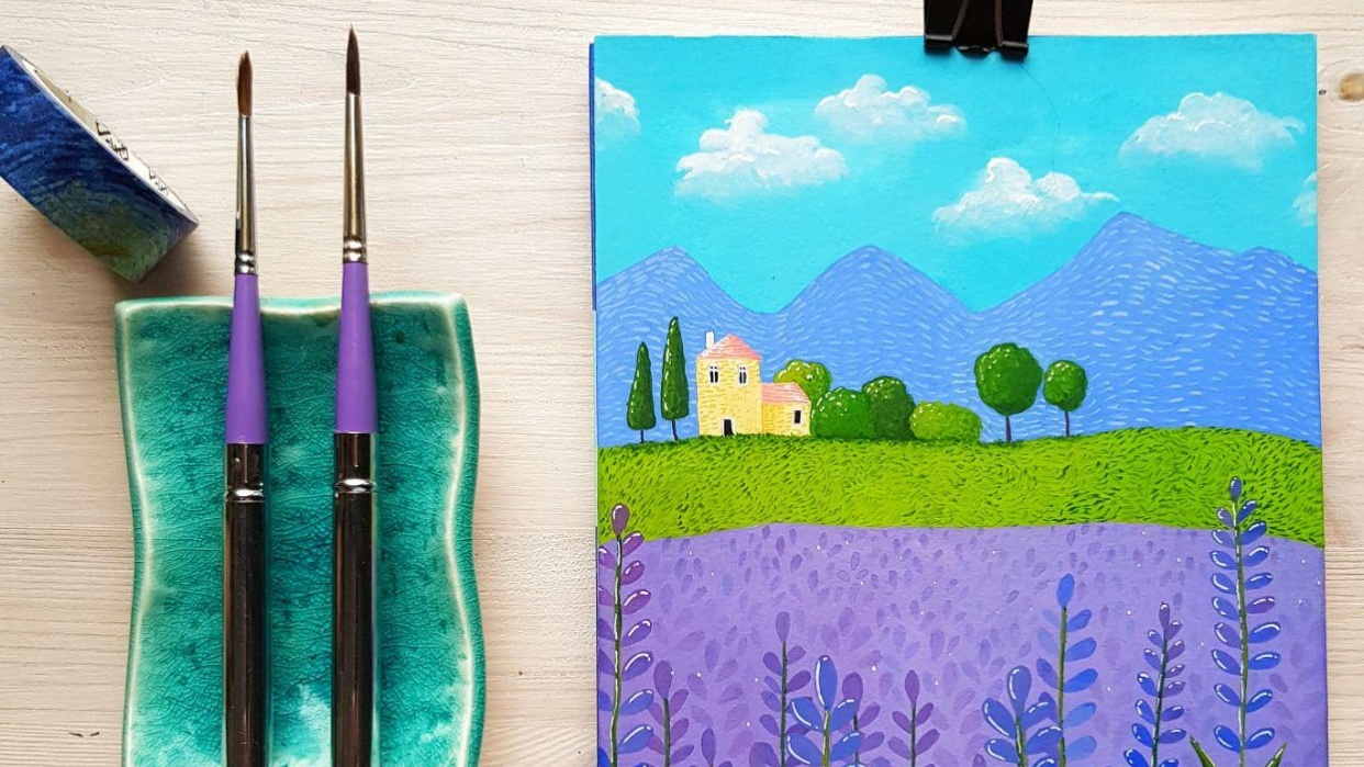 Lavender field - student project