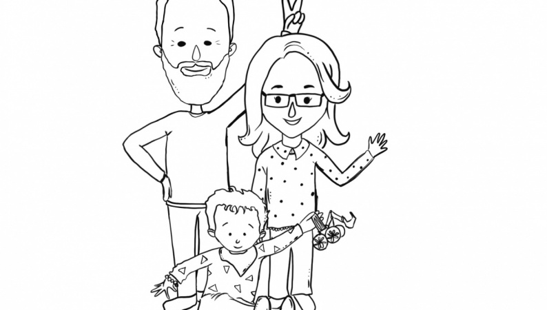 Friends family portrait