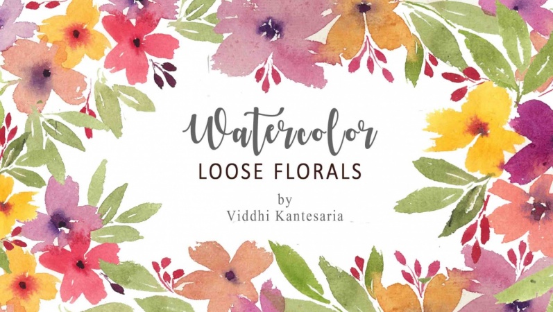 Watercolor- loose florals