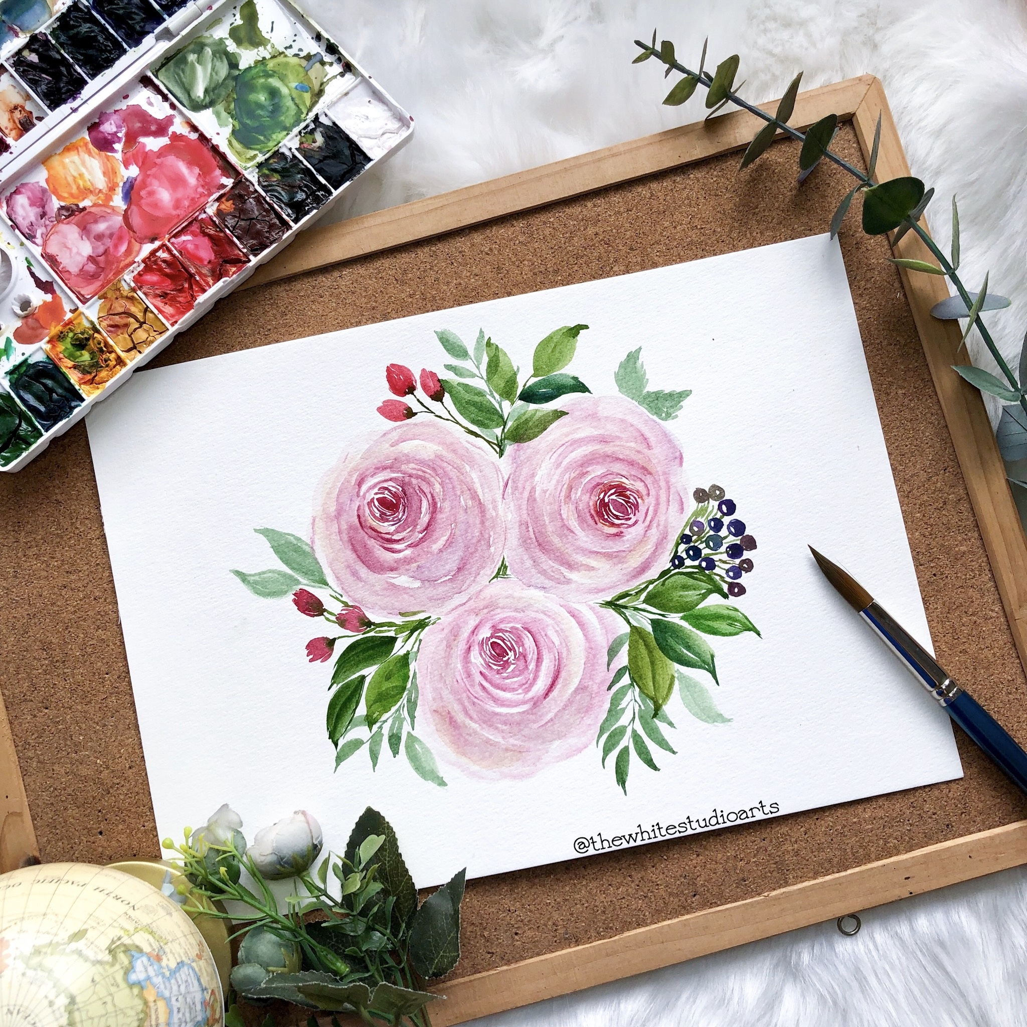 English Rose Bouquet Inspired by Joly Poa