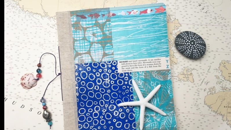 Mermaid themed Whimsical Journal