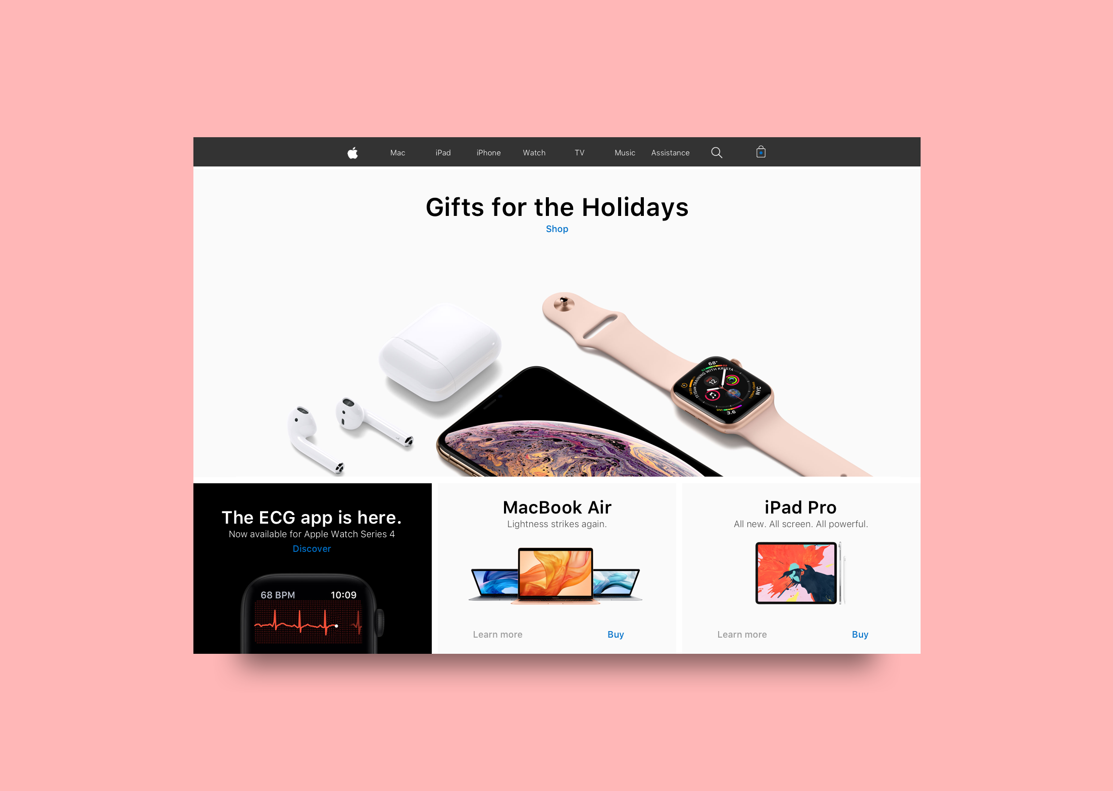Website animation with Principle - student project