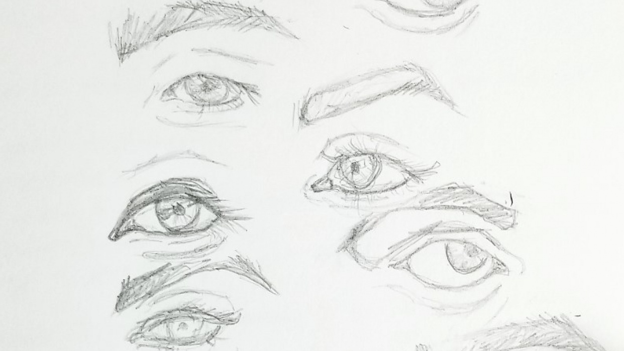 Practice - drawing eyes - student project