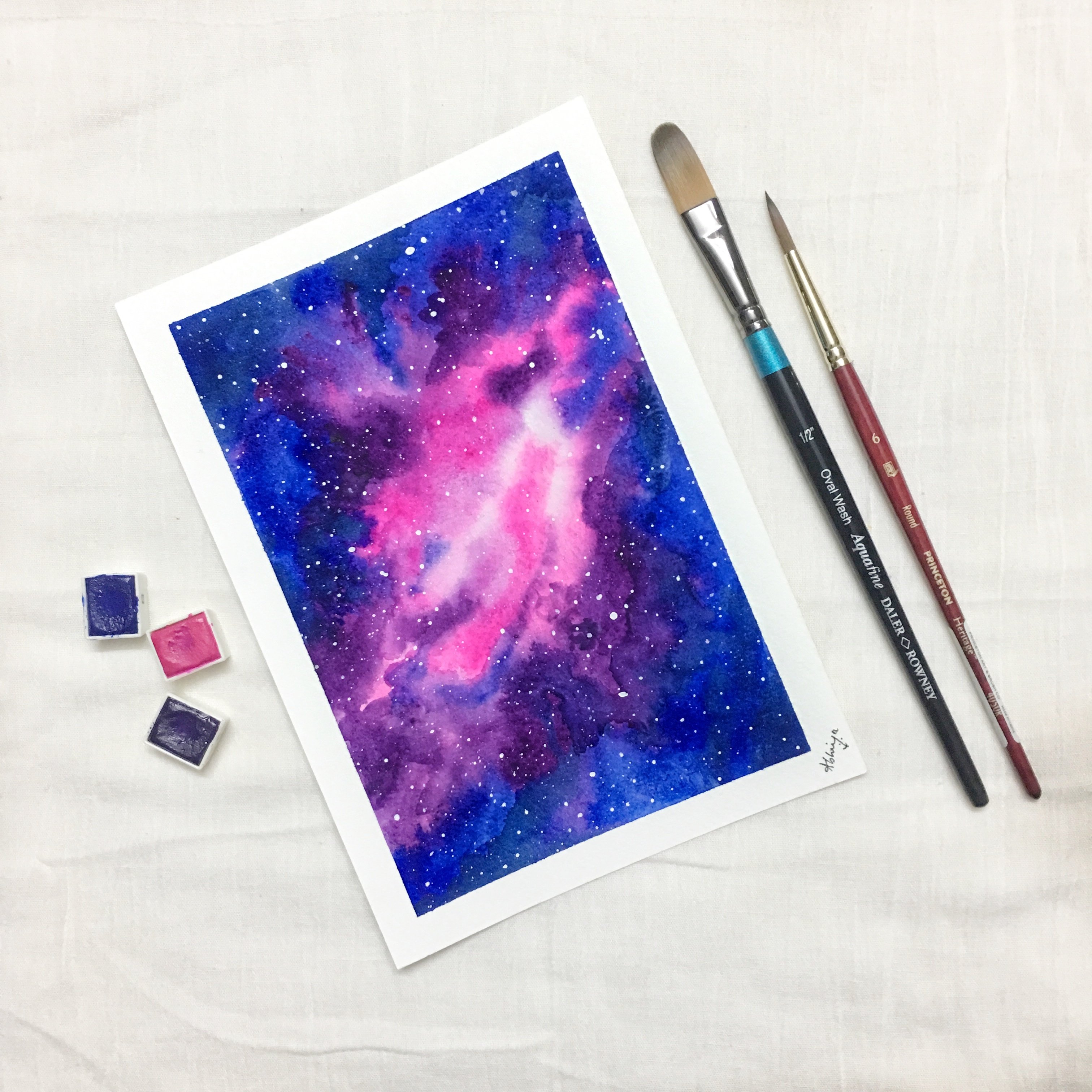 Zaneena's Galaxy painting - student project
