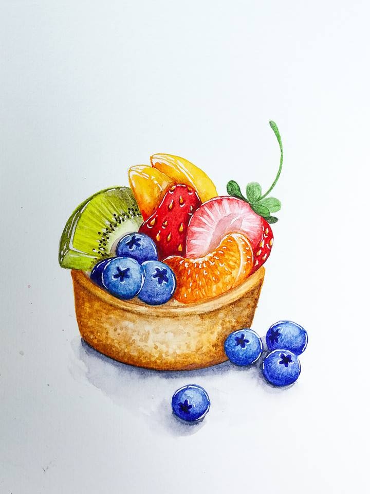 Tart with fruits - student project