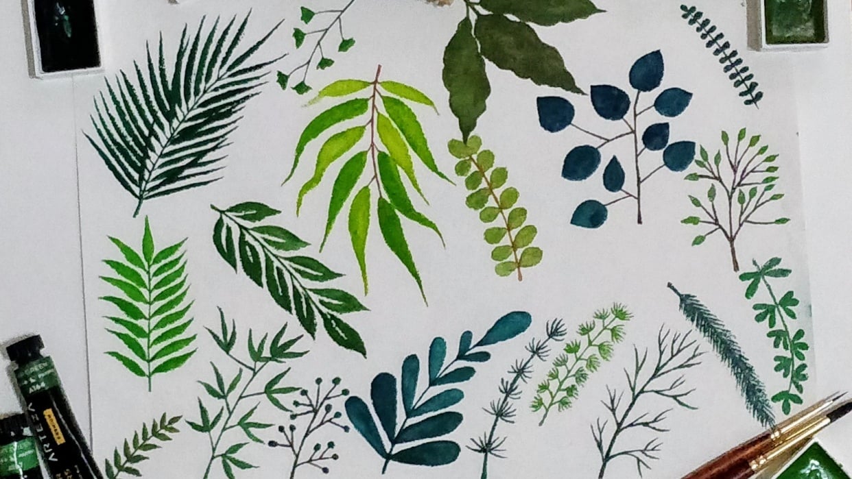 Leaf painttherapy - student project
