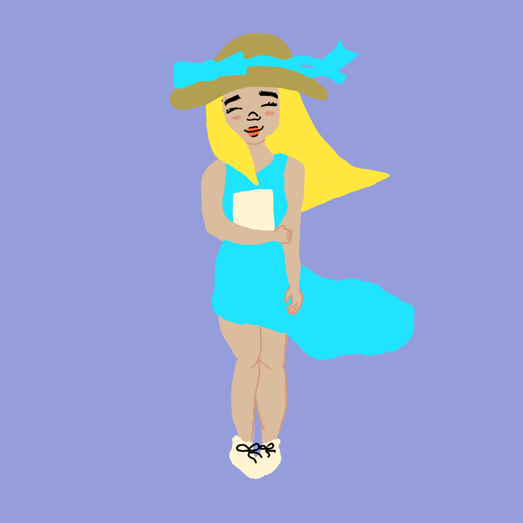 Girl Blowing in the Wind