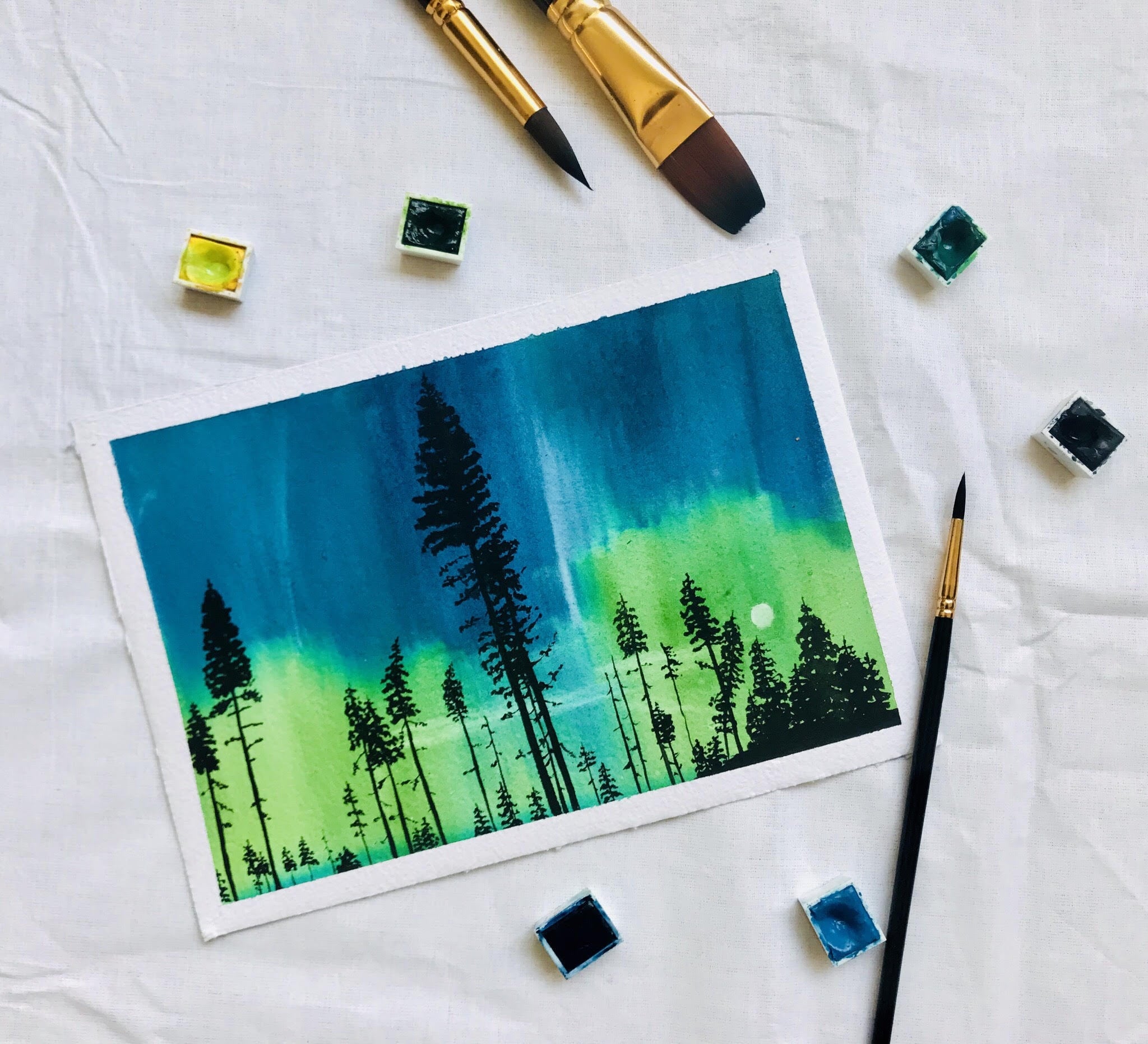 landscape inspired by photographs - student project