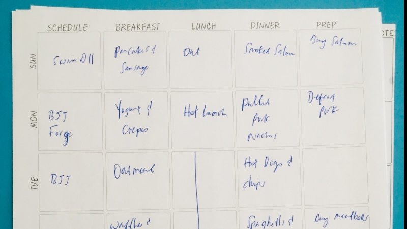 My menu