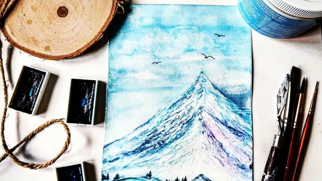 Snowclad mountains - student project