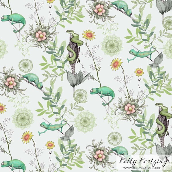 Kelly Kratzing - freelance surface pattern designer + illustrator - student project