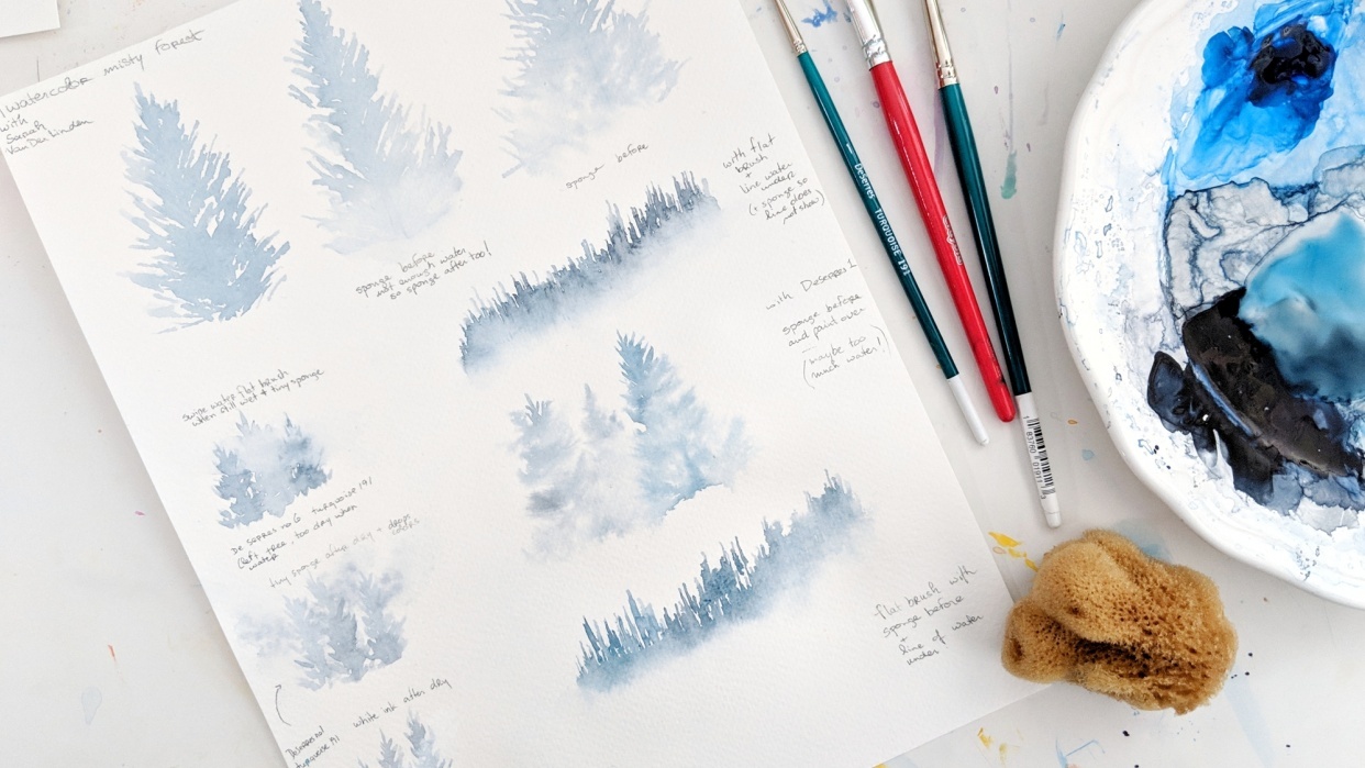 Misty forest - student project