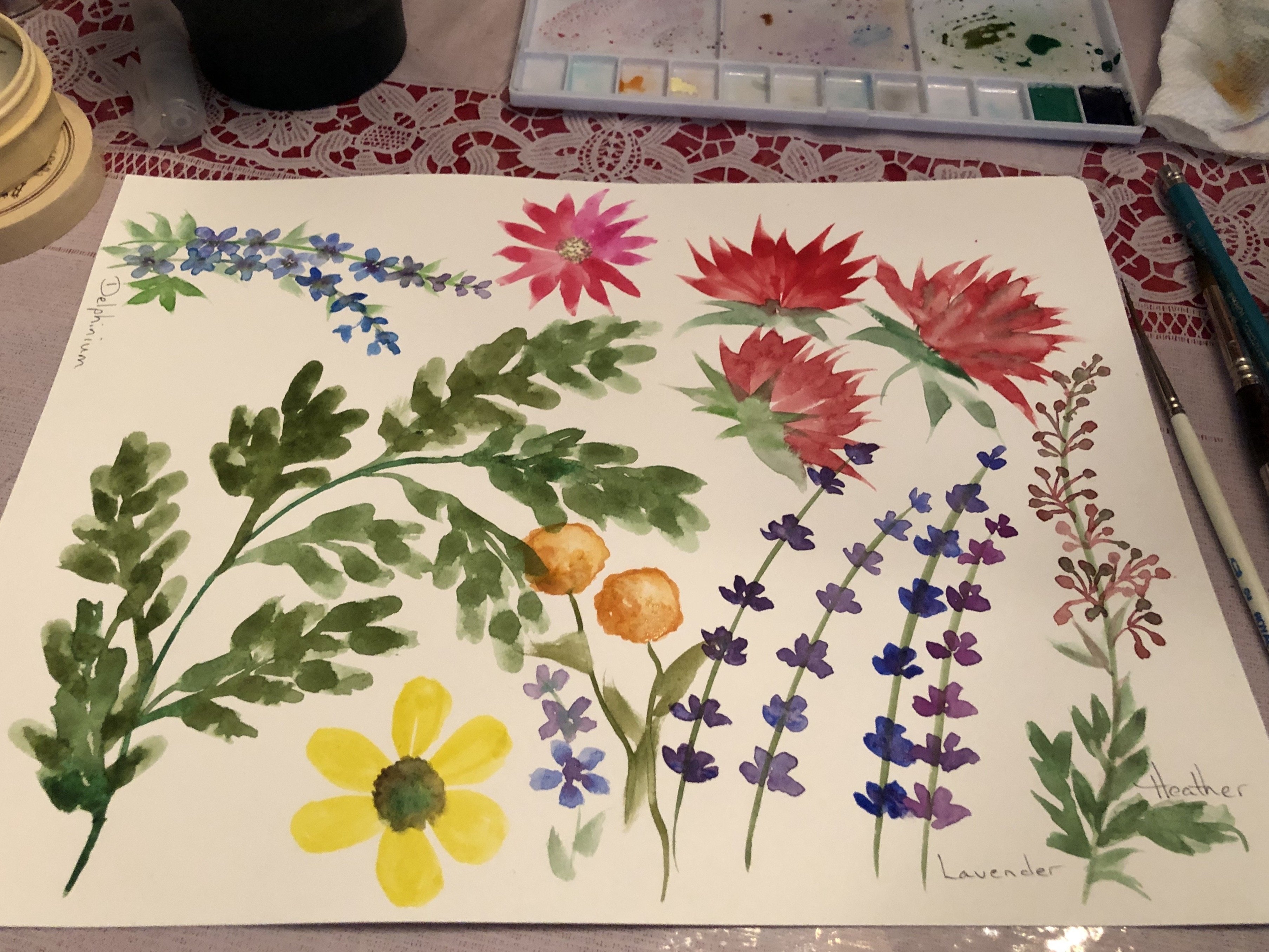 Filler Florals and Leaves Practice - student project