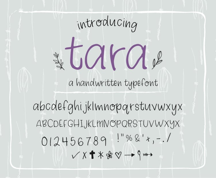 TARA'S FONT - student project