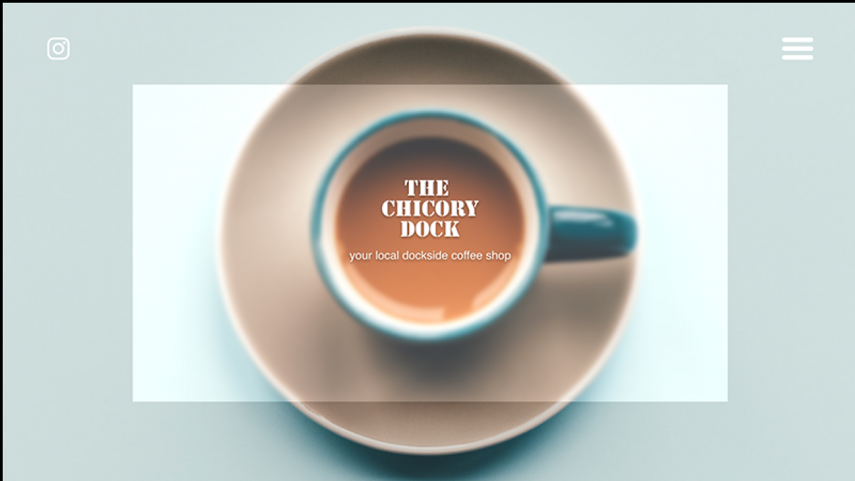 The Chicory Dock Homepage with Adobe XD - student project