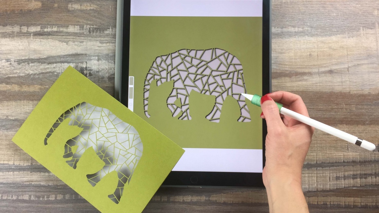 Digital and Paper Cutouts Made in Procreate - student project