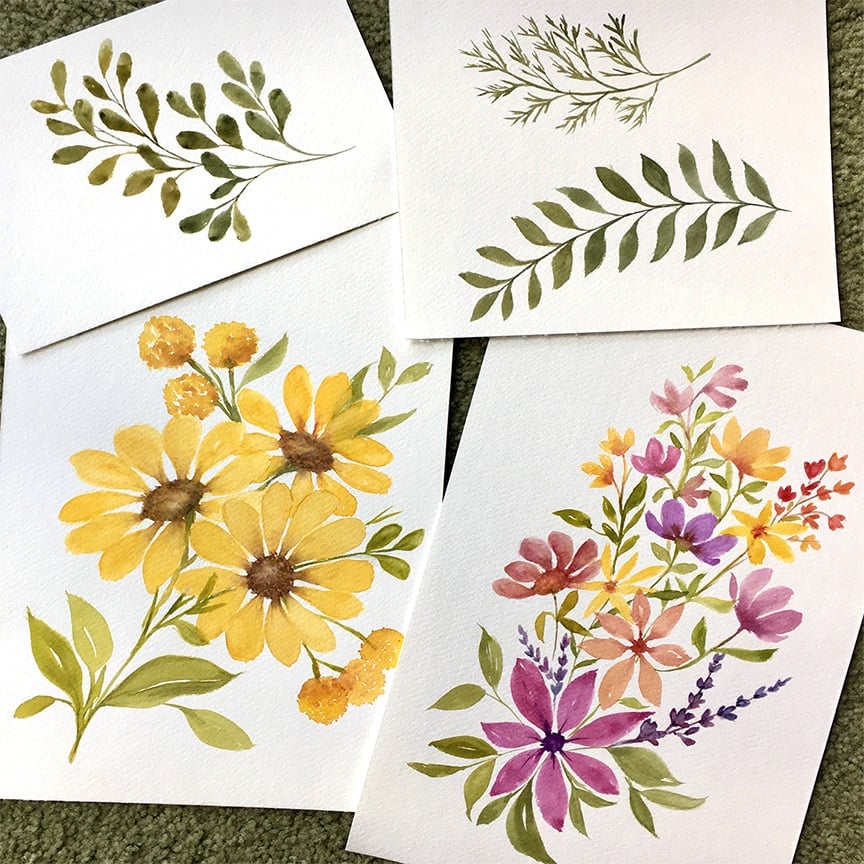 Floral Fillers and leaves - student project