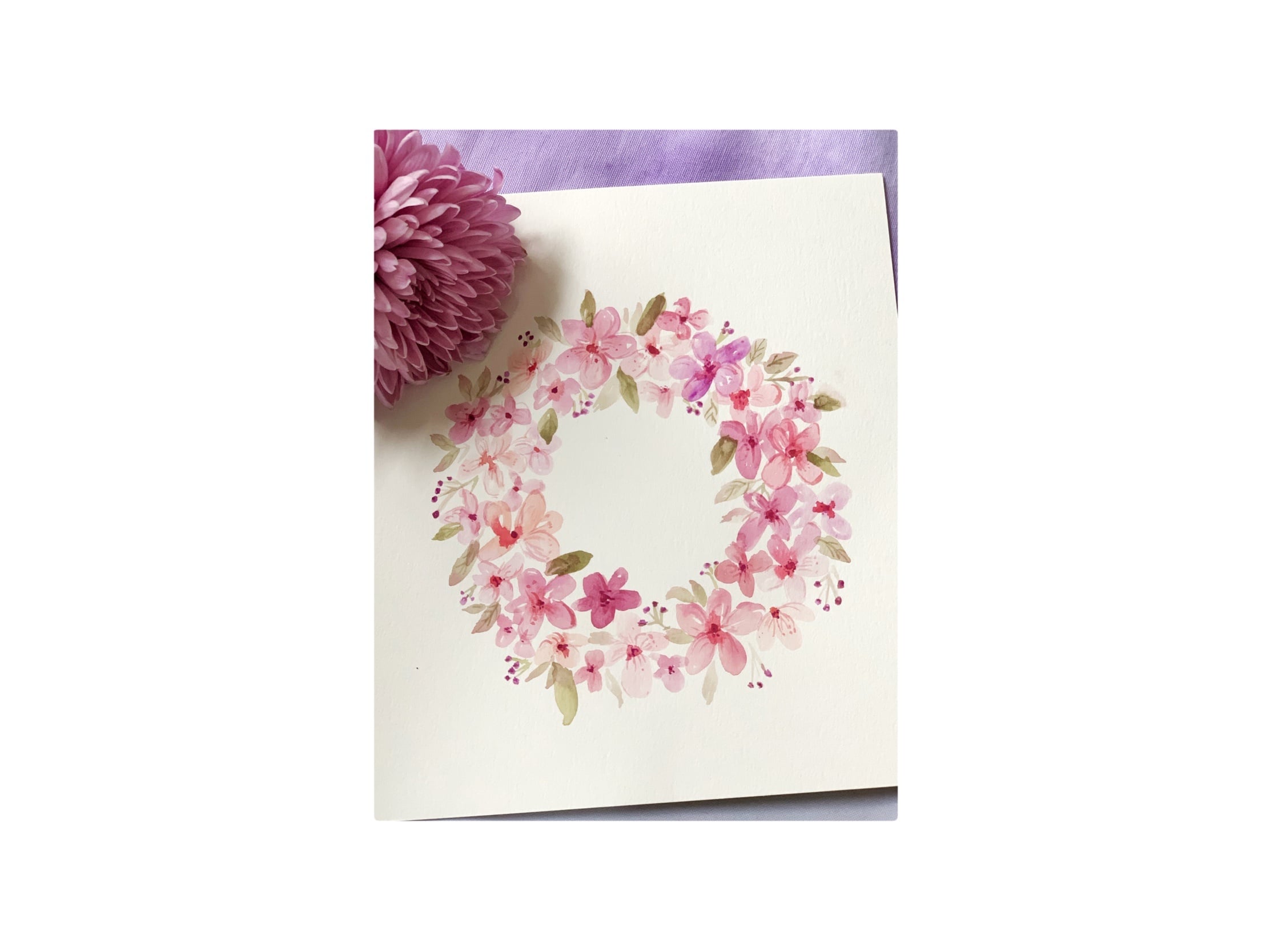 Pink Flower wreath