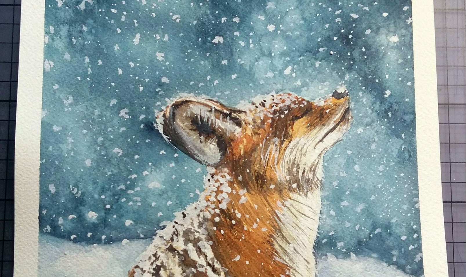 Little fox in the snow
