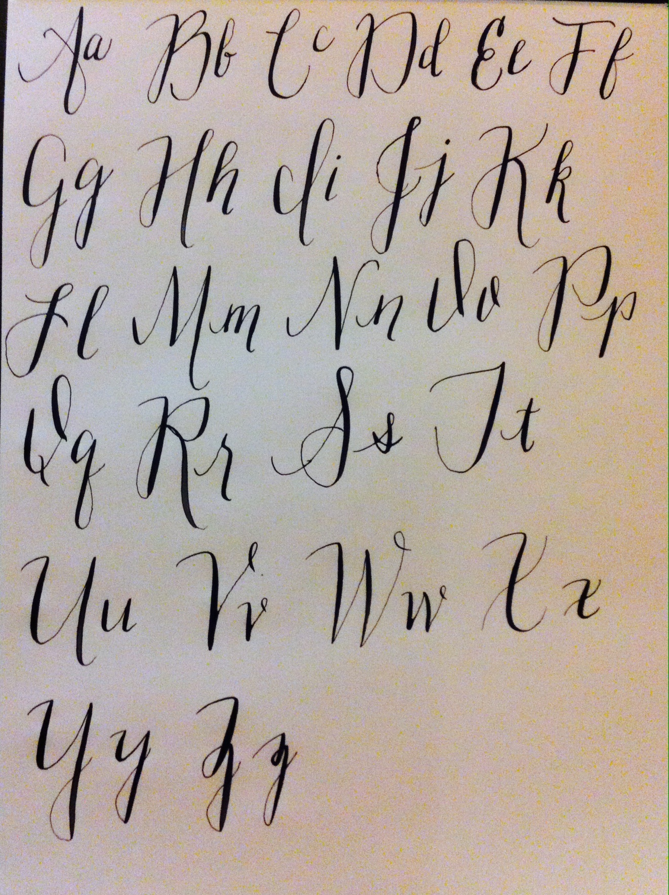 How To Do Calligraphy Alphabet