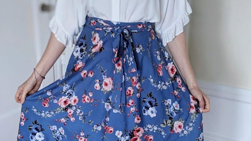 Wrap circle skirt