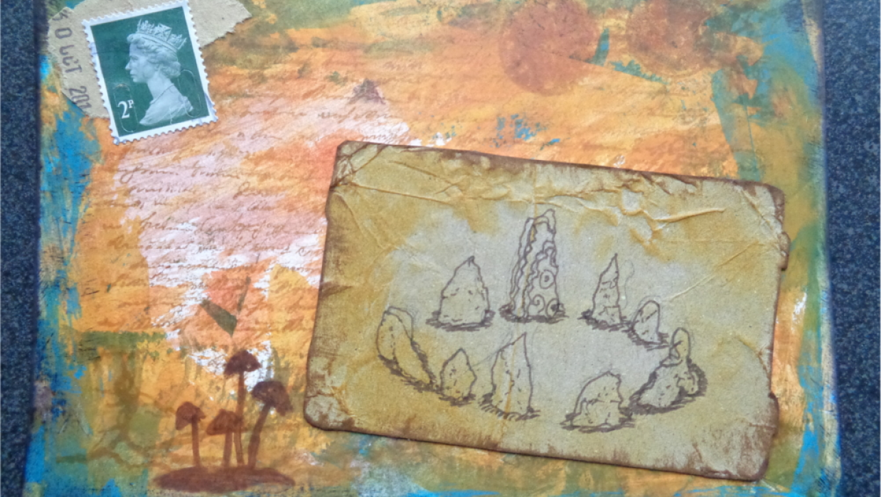 My mixed Media Postcards - student project