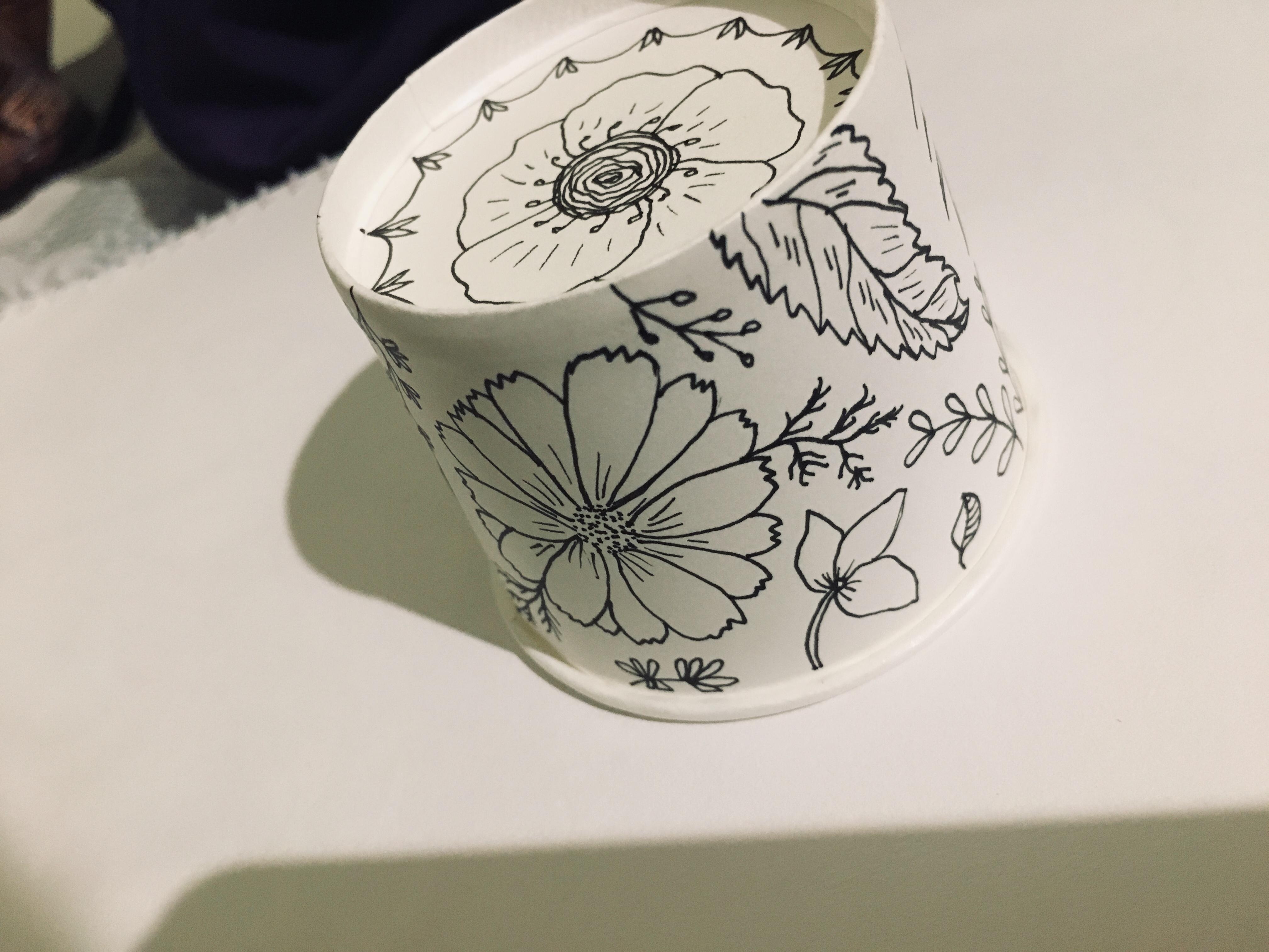 Line Drawing on Paper cup Skillshare Student Project