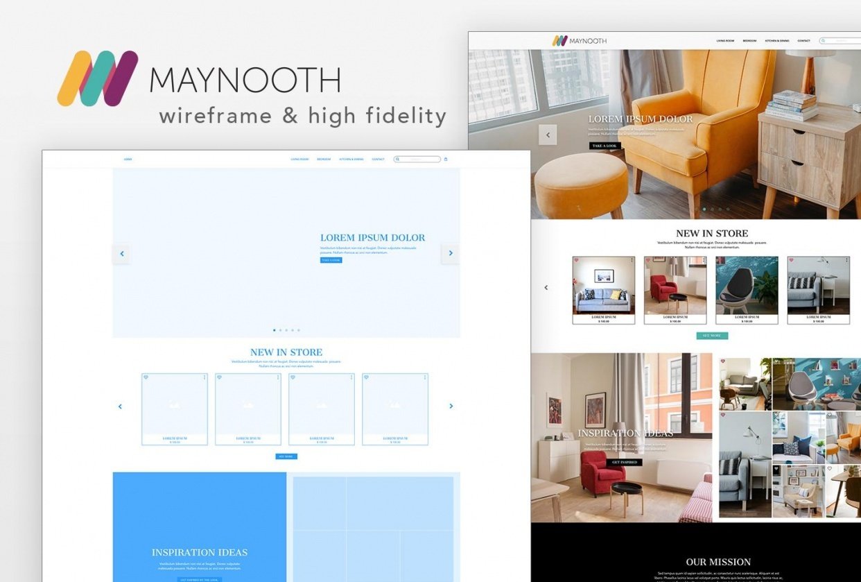 Maynooth Wireframe (Project #1-#4) - student project