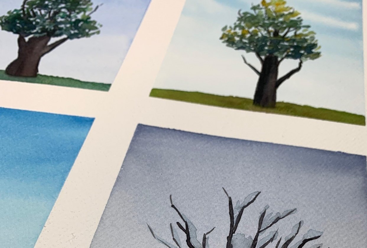 Four Seasons: Creating Temperature and Mood With a Limited Palette - student project