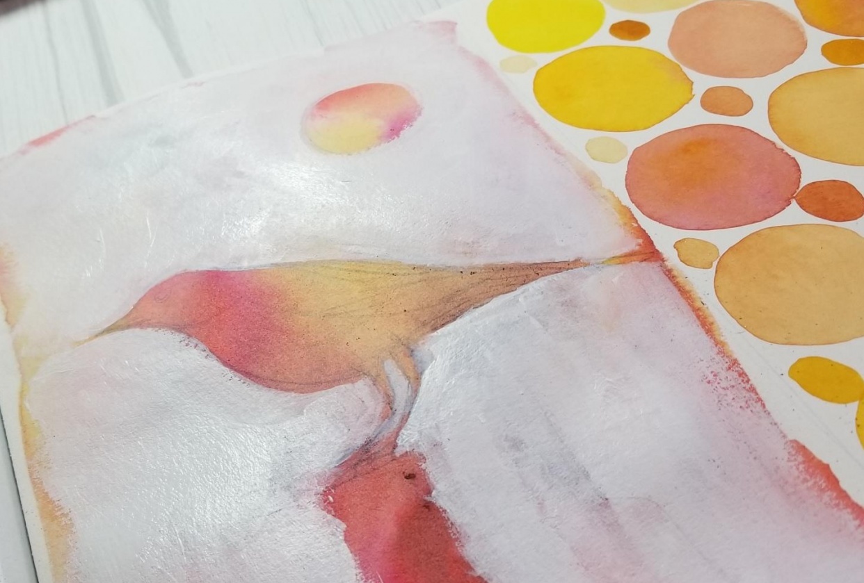 Reverse Painting Robin - student project