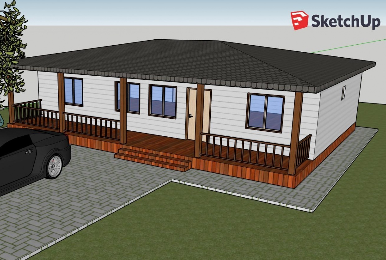 Sketchup For Beginners How To Create Your First House From Scratch With Part 4 Alek Stanojevic Skillshare Sketchup Projects For Beginners