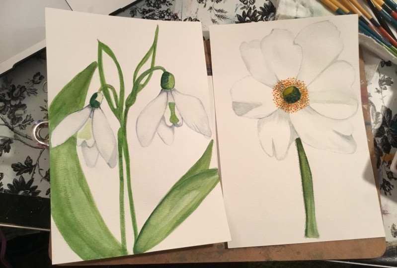 white flowers